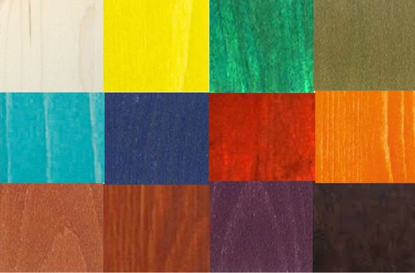 Colores de tintes para madera